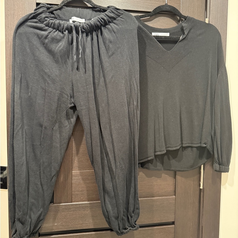 Zara Black Lounge Set